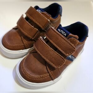 Nautica Kids Youth Toddler Shoes Chestnut Brown Hook and Loop Straps Size 5